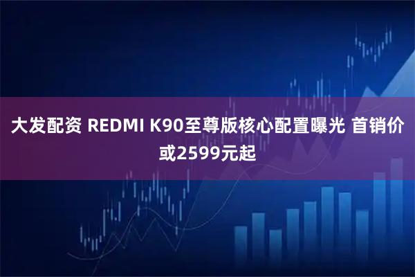 大发配资 REDMI K90至尊版核心配置曝光 首销价或2599元起