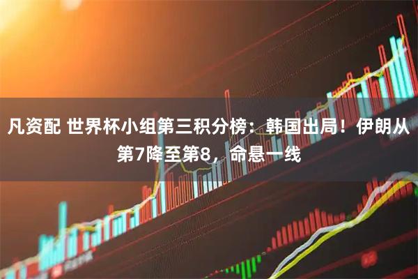 凡资配 世界杯小组第三积分榜：韩国出局！伊朗从第7降至第8，命悬一线