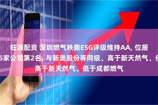 旺源配资 深圳燃气秩鼎ESG评级维持AA, 位居A股同行业25家公司第2名, 与新奥股份等同级、高于新天然气、低于成都燃气